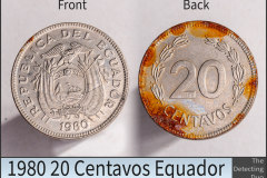 Equador 20 Centavos 1980