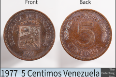 1977 5 Centimos Venezuela