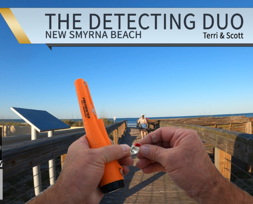 Finding Santa’s Stud Earring! Metal Detecting on New Smyrna Beach