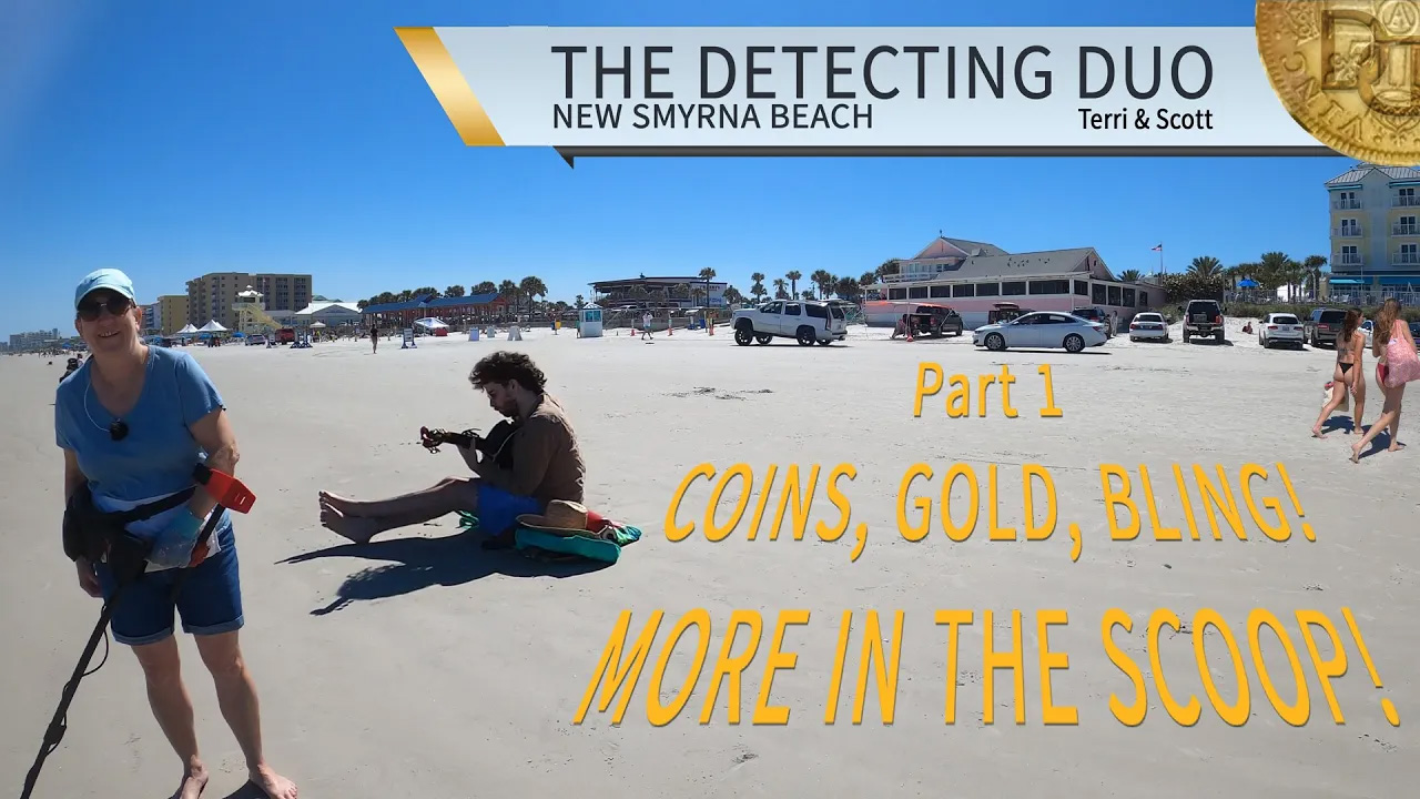 S01 E08 - More in the scoop! Coins, Gold, Bling! Beach Metal Detecting New Smyrna Beach
