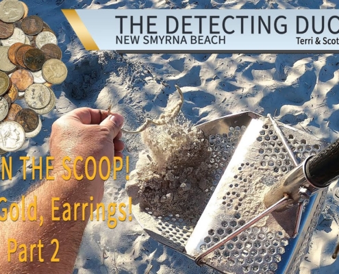 S01 E09 - Even more in the scoop! Coins, Earrings! Beach Metal Detecting New Smyrna Beach