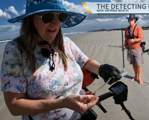 S03 E06 Finding Lots of Jewelry Metal Detecting New Smyrna Beach Florida
