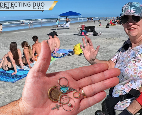 S03 E29 Most Finds This Year! Beach Metal Detecting New Smyrna Beach Florida