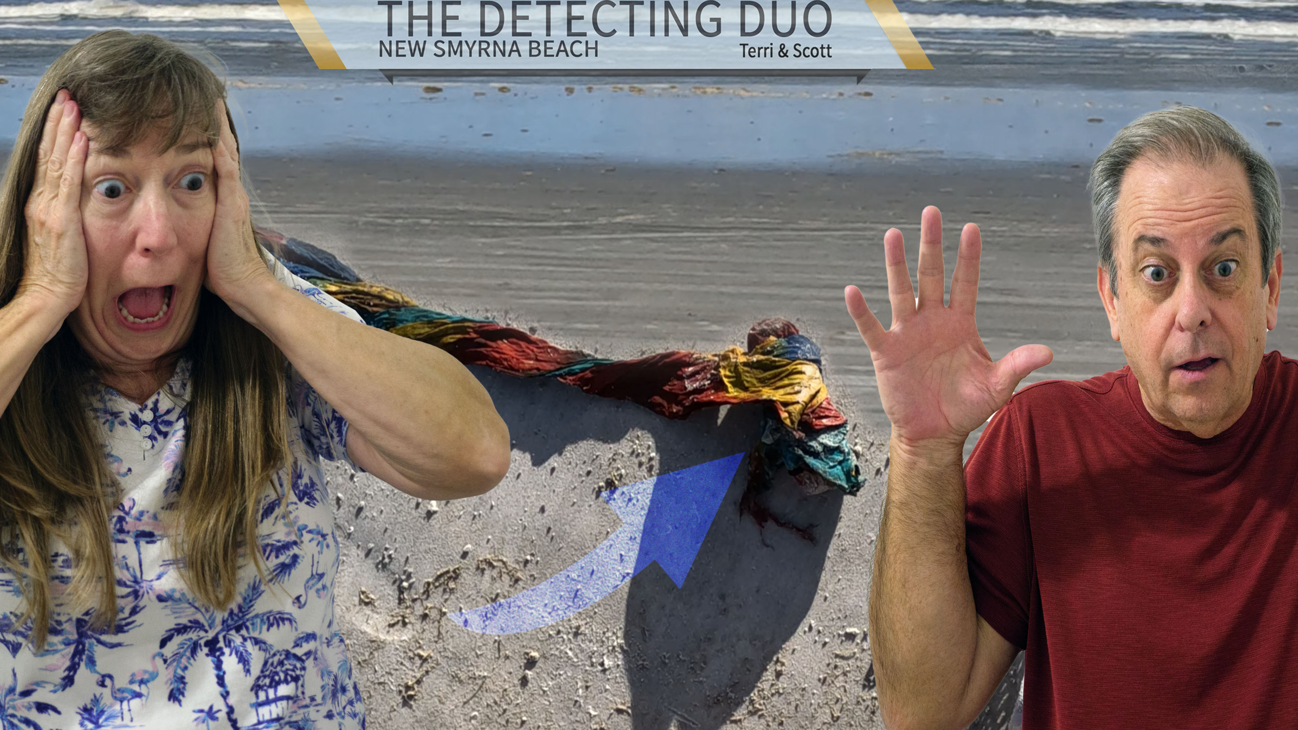 S03 E44 Buried Hand in the Sand! Beach Metal Detecting Florida