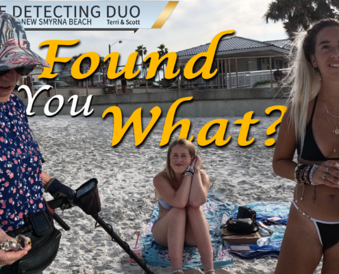 S04 E15 Metal Detecting New Smyrna Beach Finding Large Gem Jewelry and Ring