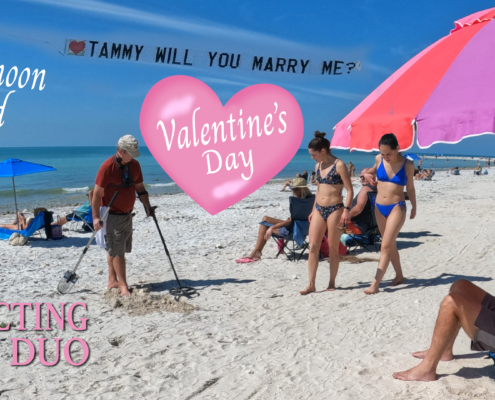 S05 E05 YValentine's Day Metal detecting Honeymoon Island Beach Florida