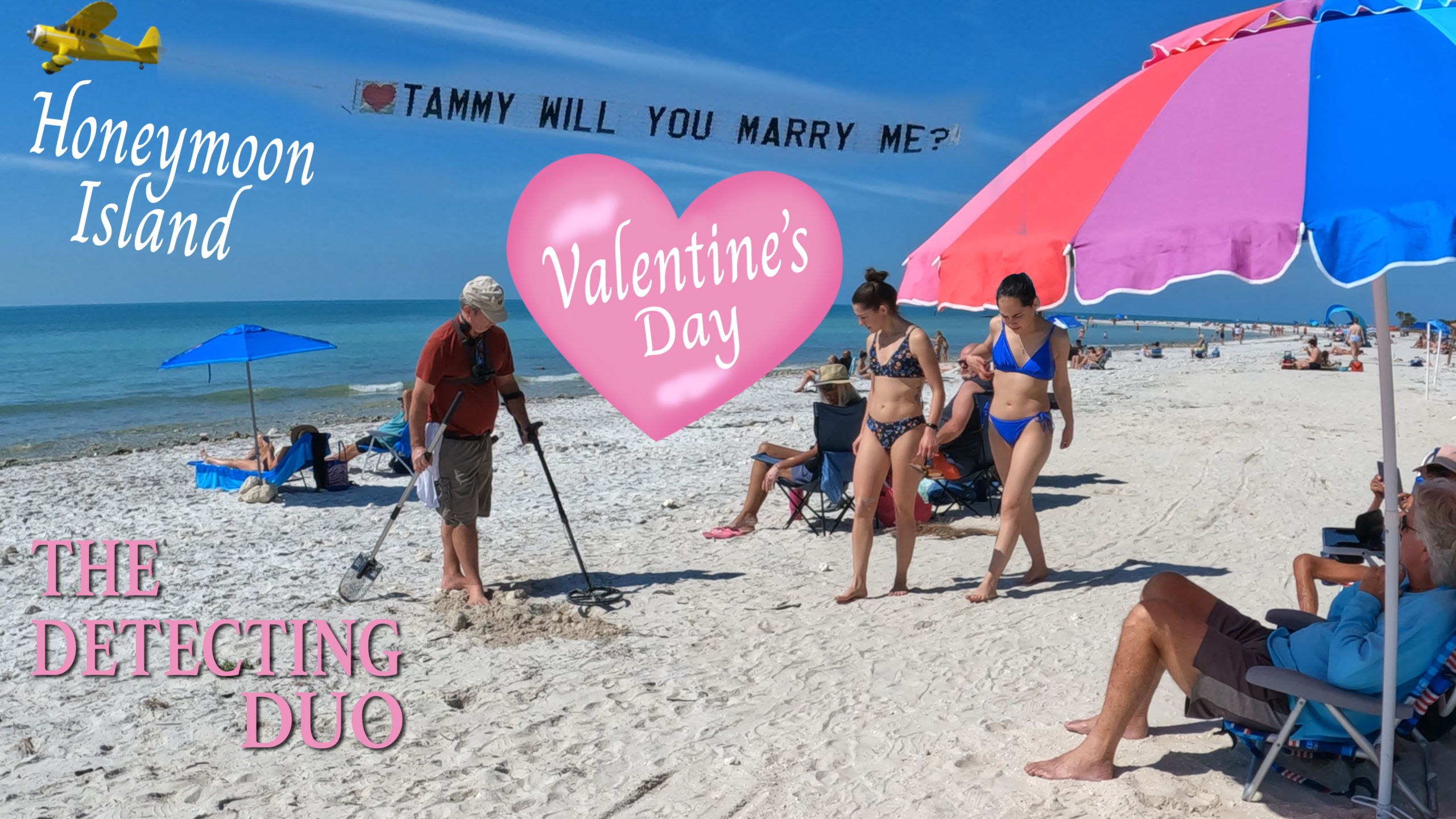 S05 E05 YValentine's Day Metal detecting Honeymoon Island Beach Florida